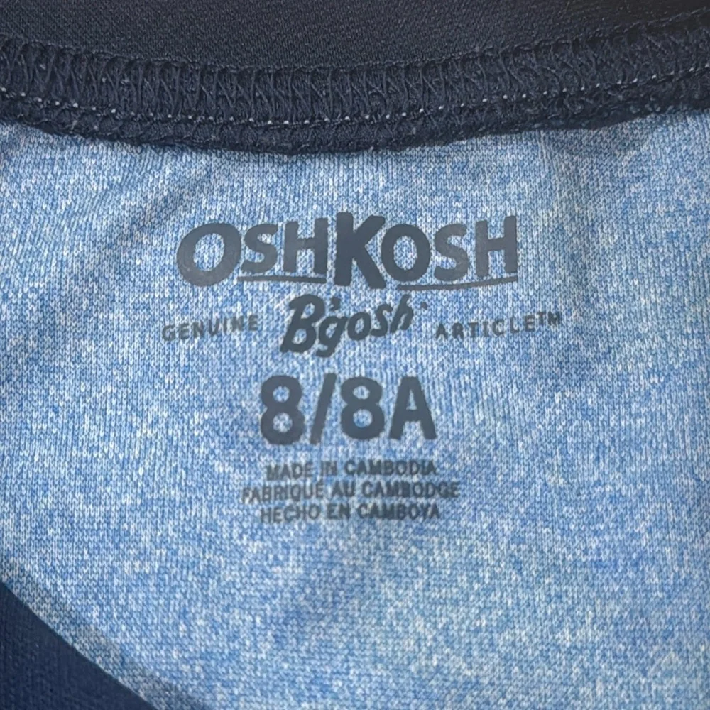 OshKosh B'gosh Boys Two-Tone Blue Raglan Tee